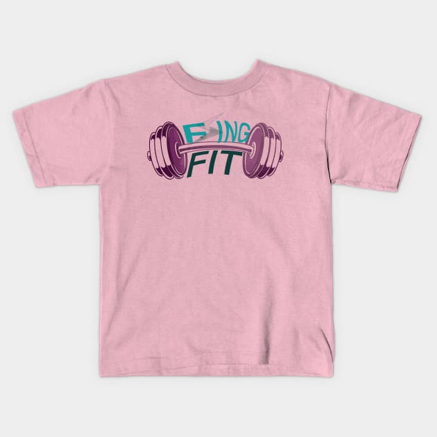 F**ing Fit tee Kids T-Shirt by Makaykay